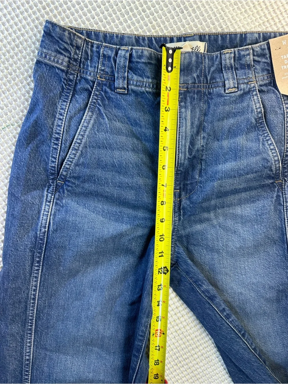Madewell Tapered Denim Trousers Jeans Size 28 NEW NWT